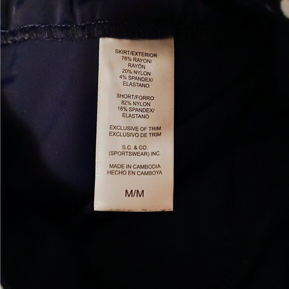 S.C. & Co, Skort, Black w/ Blue, and white Floral, Sz M, Hi Rise, Stretch, New - Picture 8 of 8